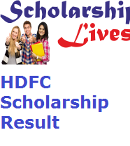 HDFC Scholarship Result 