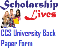 CCS University Back Paper Form